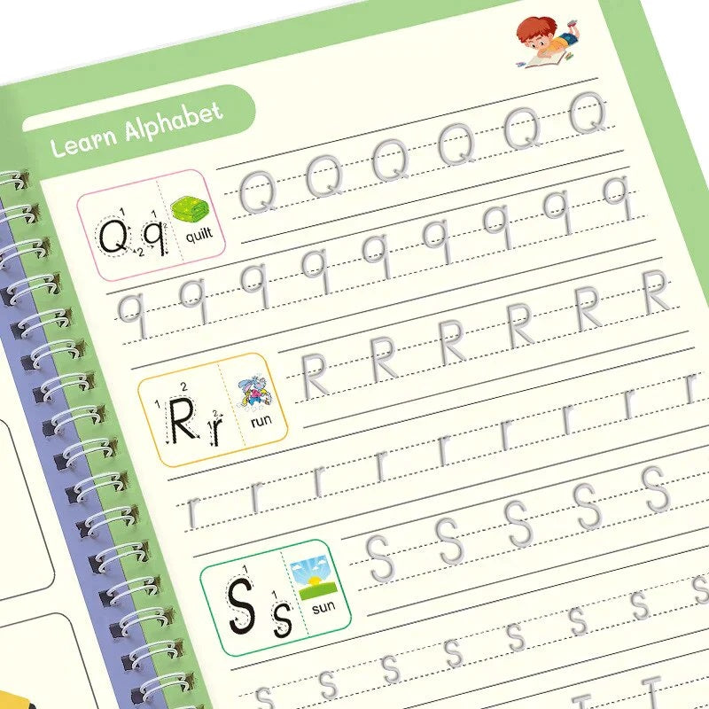 KIDS PRACTICE BOOK FOR LEARNING & GROWTH (4 BOOKS + 1 PEN + 1 GRIP + 10 REFILL)