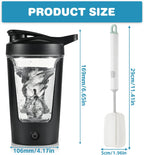 Electric Protein Shaker, 450 ml, USB Rechargeable Automatic Mixer, BPA Free