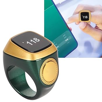 Iqibla Smart Tasbih Tally Counter for Muslims Zikr Ring Digital Tasbeeh 5 Prayer Time Vibration Reminder Waterproof