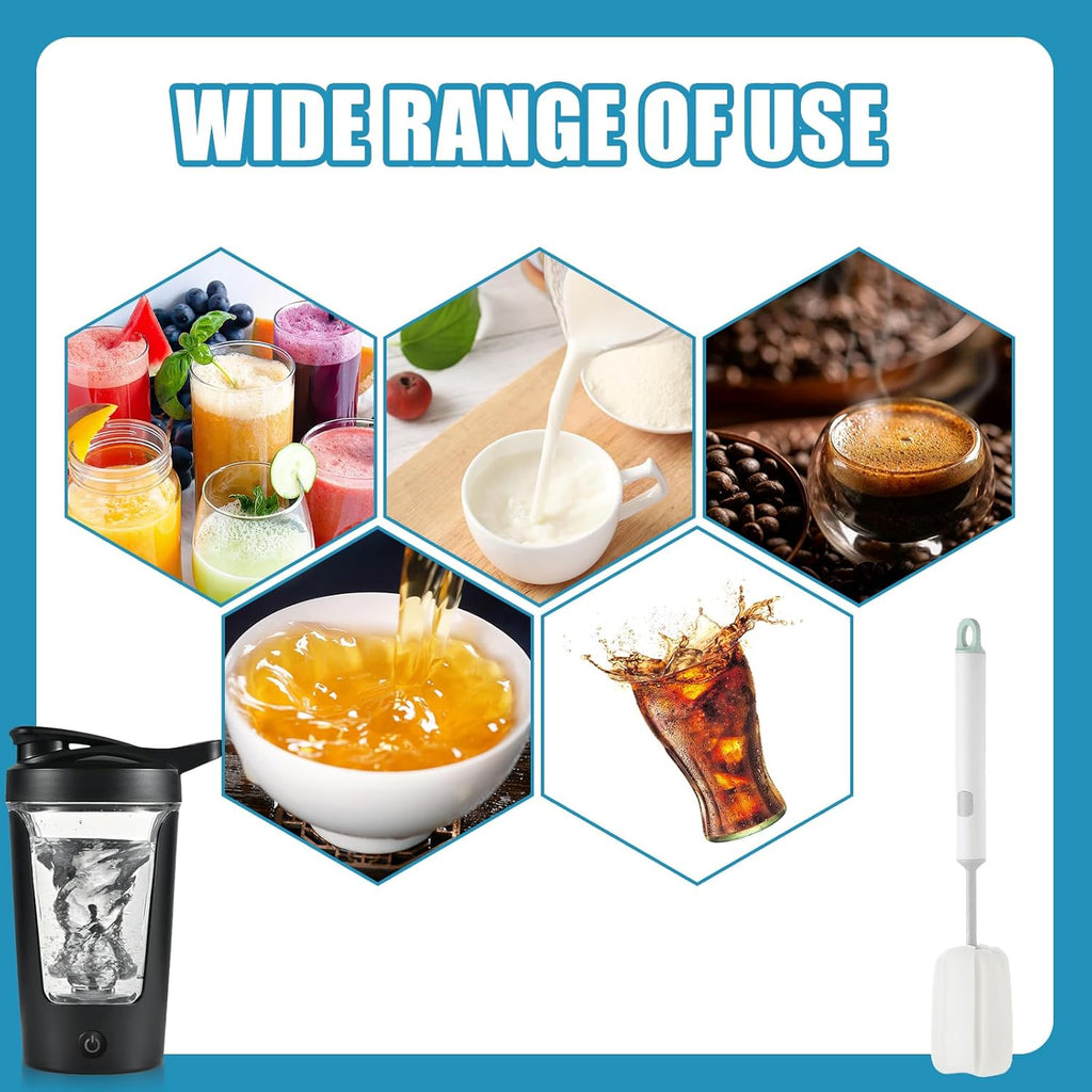 Electric Protein Shaker, 450 ml, USB Rechargeable Automatic Mixer, BPA Free