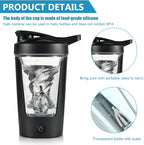 Electric Protein Shaker, 450 ml, USB Rechargeable Automatic Mixer, BPA Free