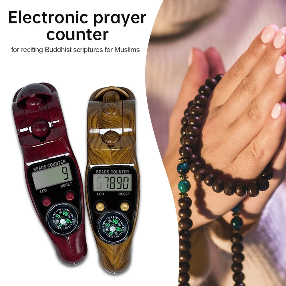 Digital Tasbih with Rotating Beads – Smart Digital Counter Tasbeeh for Meditation & Prayer