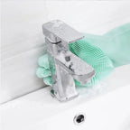 Silicone Dish Washing Gloves – Non-Slip Waterproof Scrubber Gloves for Kitchen Cleaning