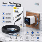 100W Smart Display AI Fast Charger – Universal USB-C Fast Charging Adapter for Android, iPhone & More