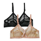 Padded & Non-Wired Full Net Transparent Bras