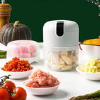 Chopper - Mini Electric Garlic Chopper, 250ml - Stainless Steel Blades - Top Quality Wireless Portable, USB Rechargeable Mini Electric Chopper