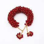 Red Crystal Beads Gajra Bracelet – Stylish Gajra Bracelet for Girls.