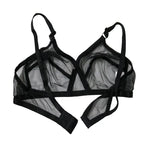 Padded & Non-Wired Full Net Transparent Bras